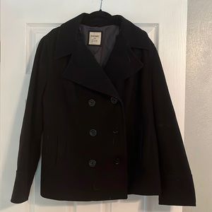 XL Old Navy Black Wool Pea Coat